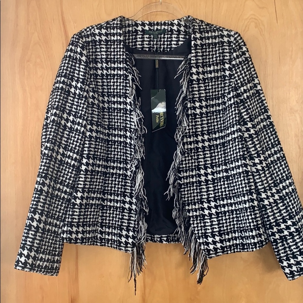 {For Cynthia} Black/White Tweed Blazer